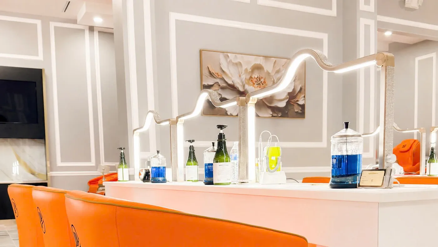 Modern manicure stations Perfection Nail Spa VI Hamburg NY