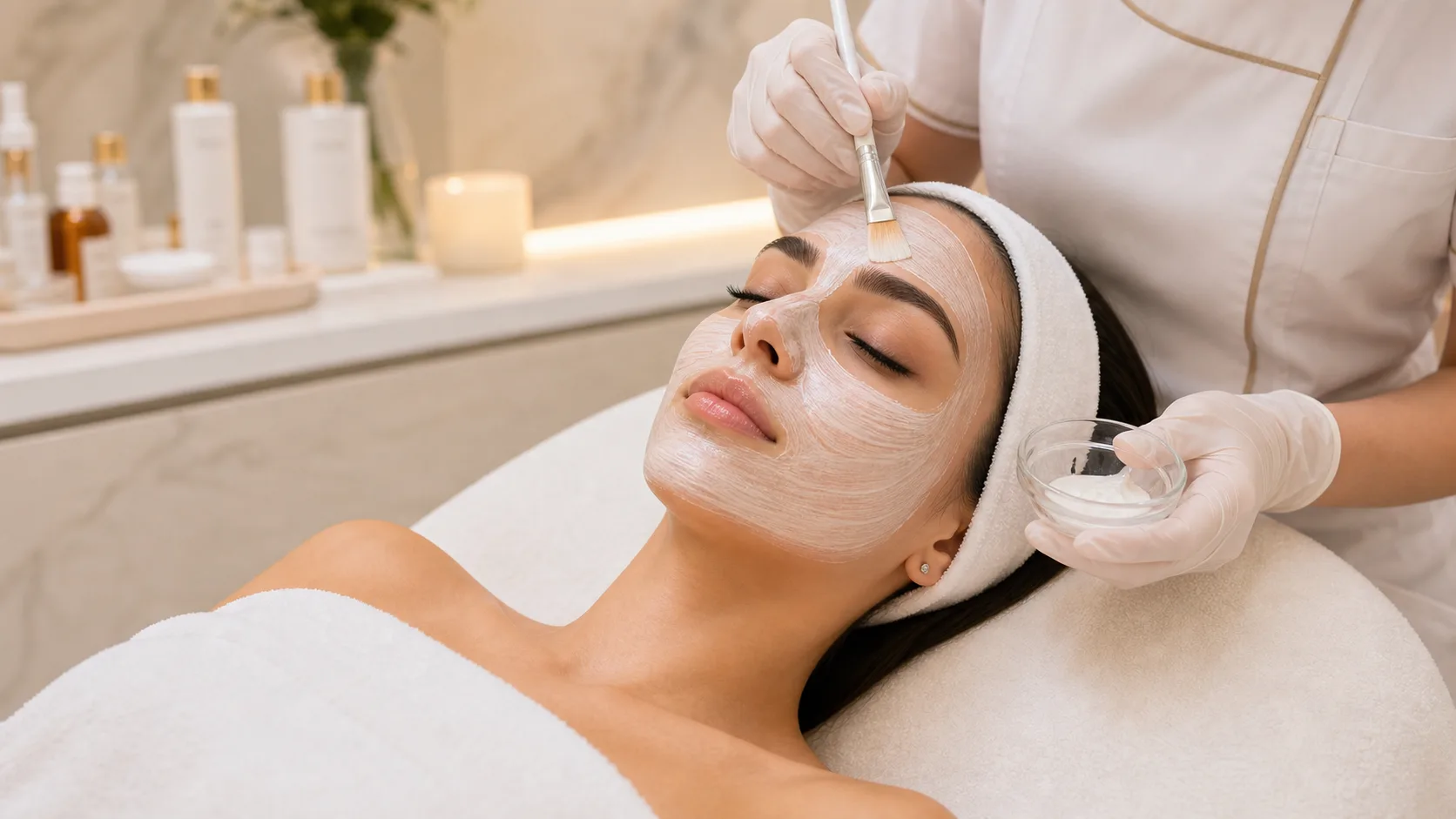 Facial treatment service at Perfection Nail Spa VI
